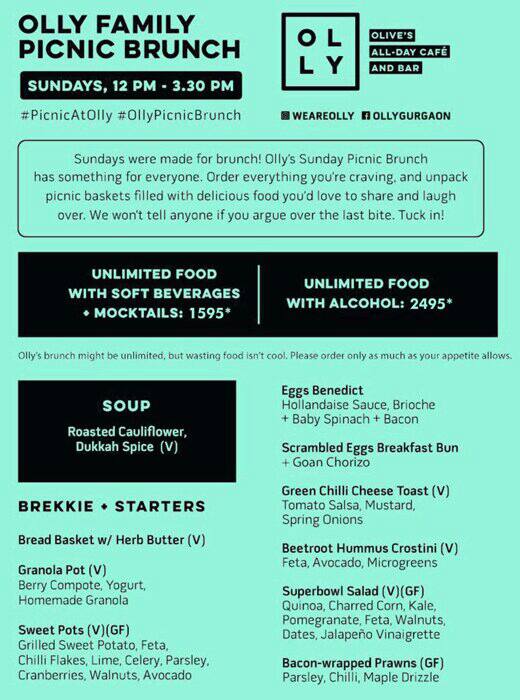 OLLY Olive's All Day Cafe & Bar menu Zomato