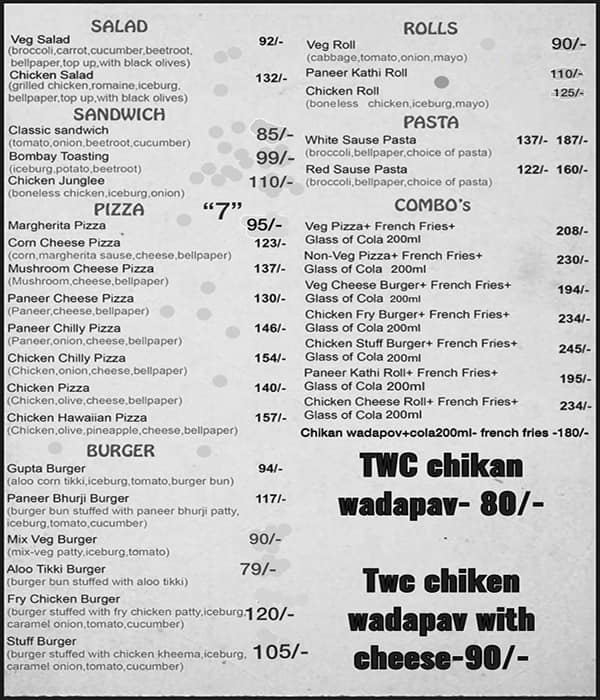 Menu of Pizza's Kitchen, Wagholi, Pune