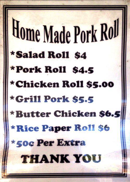 Becca's Bakery menu