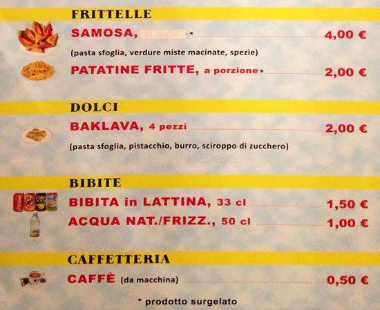 Menu di Princi Bakery 