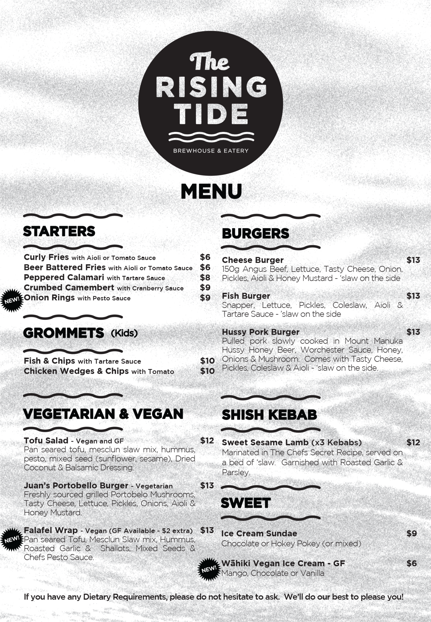 THE RISING TIDE, Mount Maunganui - Menu, Prices & Restaurant