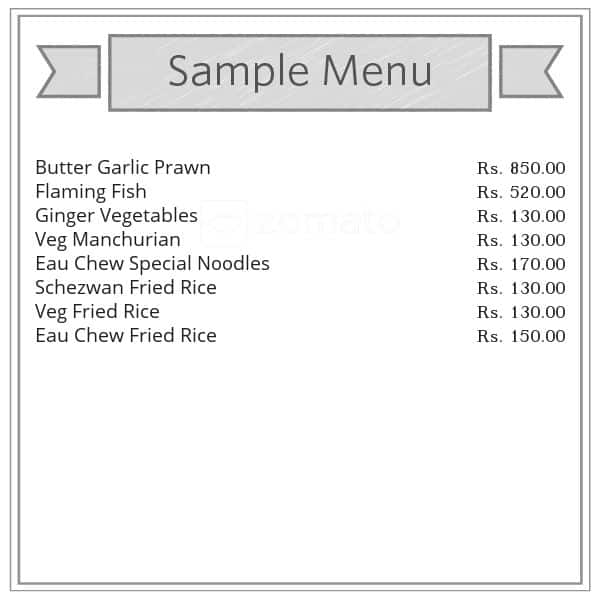 Eau Chew menu