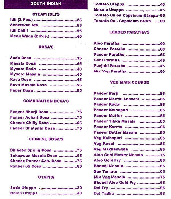 Blossom Fast Food Menu, Menu for Blossom Fast Food, Nerul, Navi Mumbai