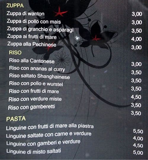 Menu di Shun Fa 