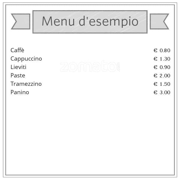 Menu di La Piramide 