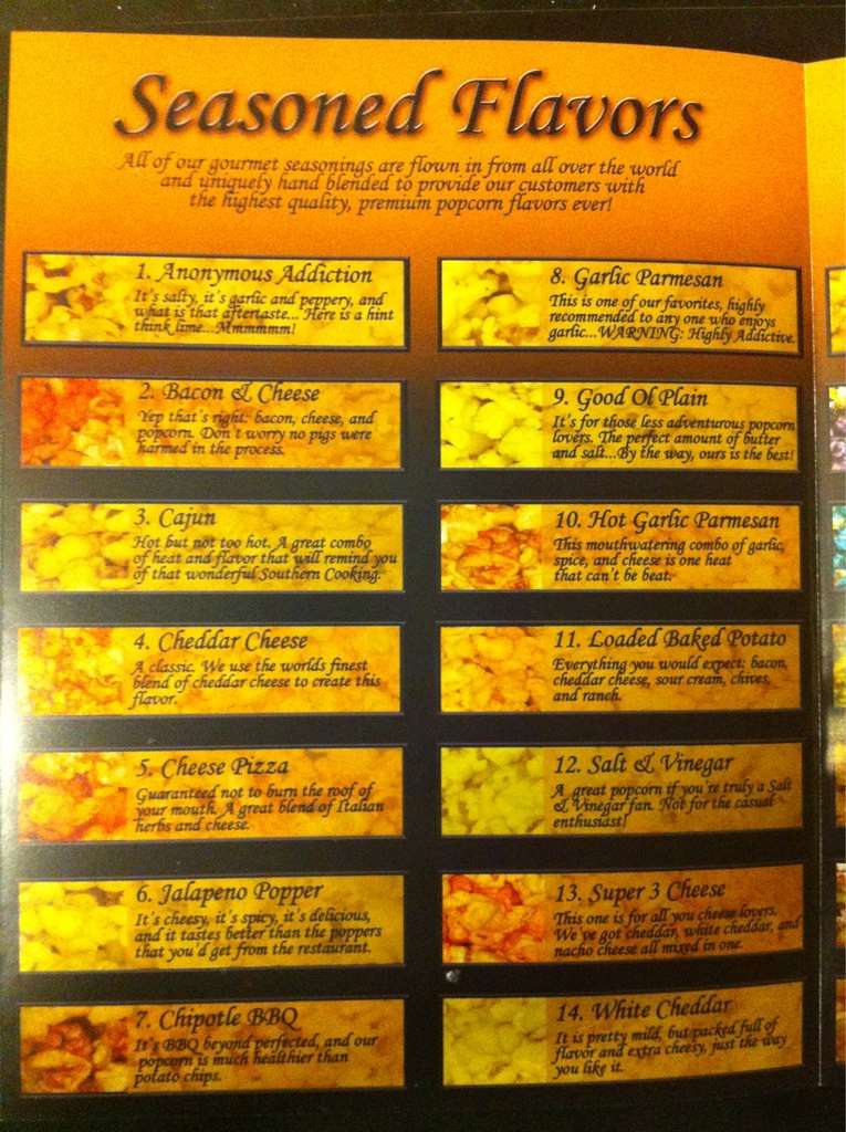 Metropolis Popcorn Menu, Menu for Metropolis Popcorn, Cuyahoga Falls