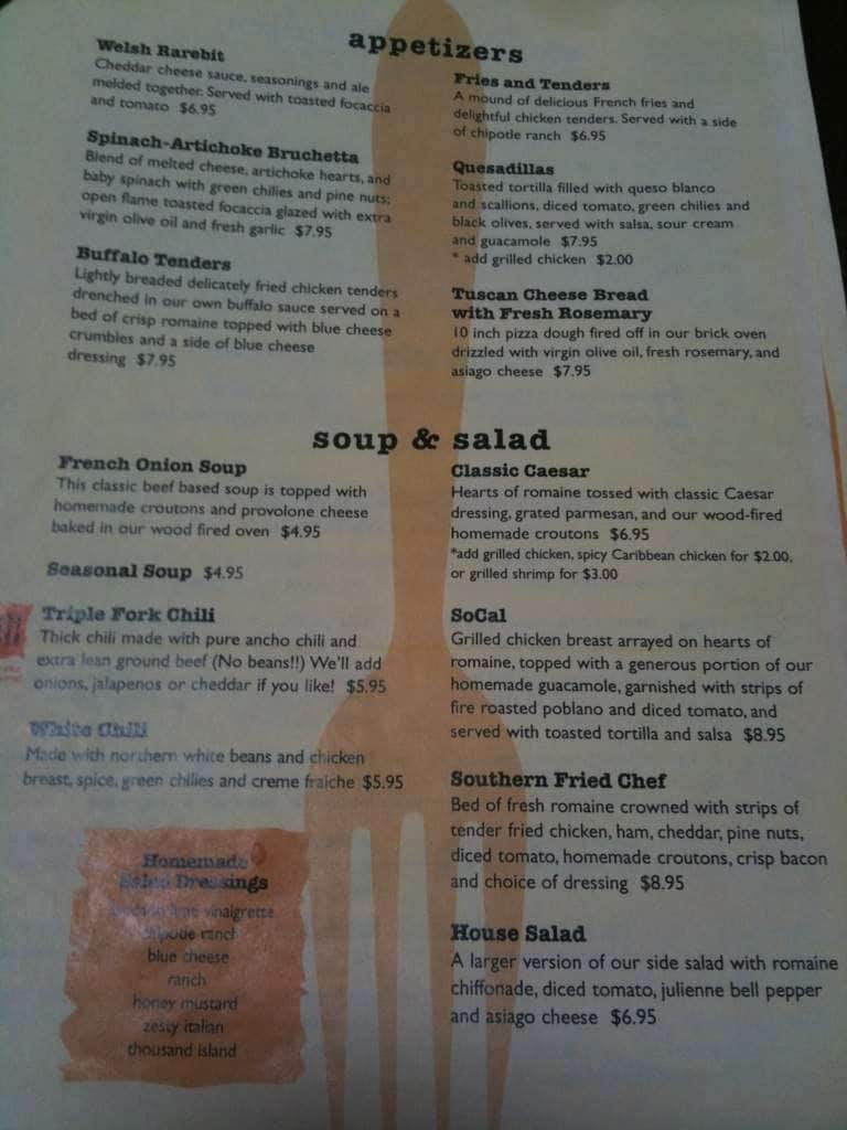 Fork In The Alley Menu, Menu for Fork In The Alley, Roanoke, Roanoke