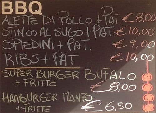 Menu di BBQ Hooligans 