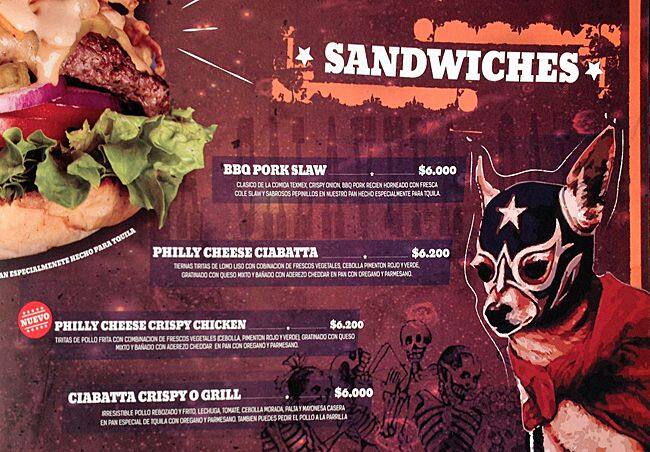 Tquila menu