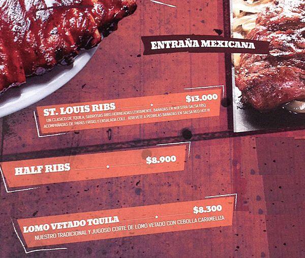 Tquila menu