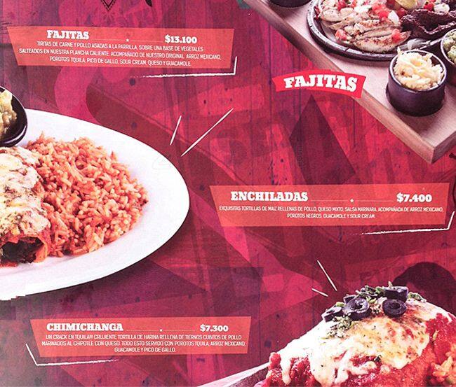 Tquila menu