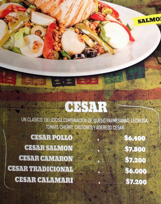 Tquila menu