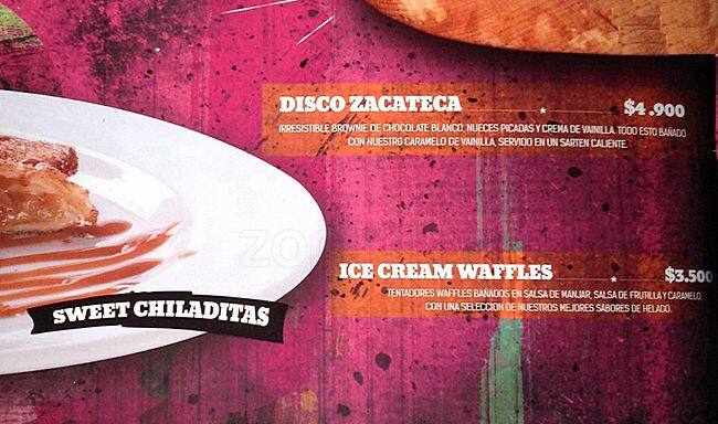 Tquila menu