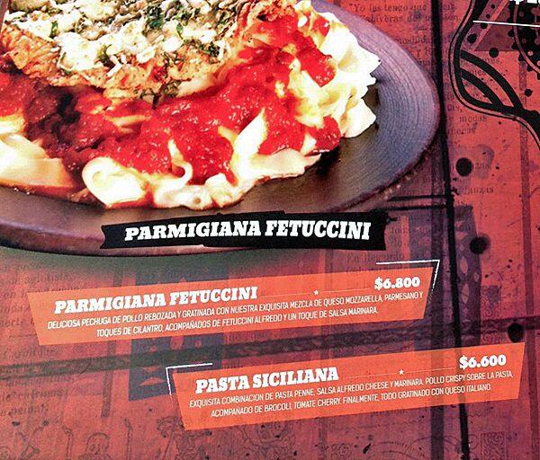 Tquila menu