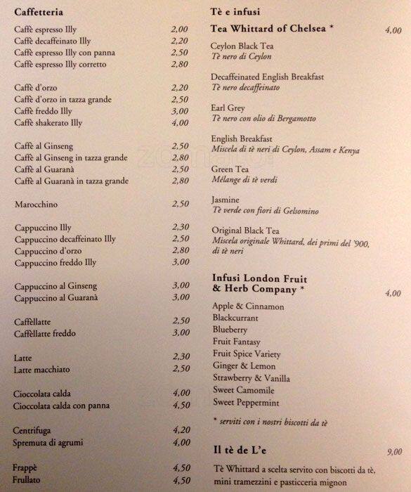 Menu di L'e 