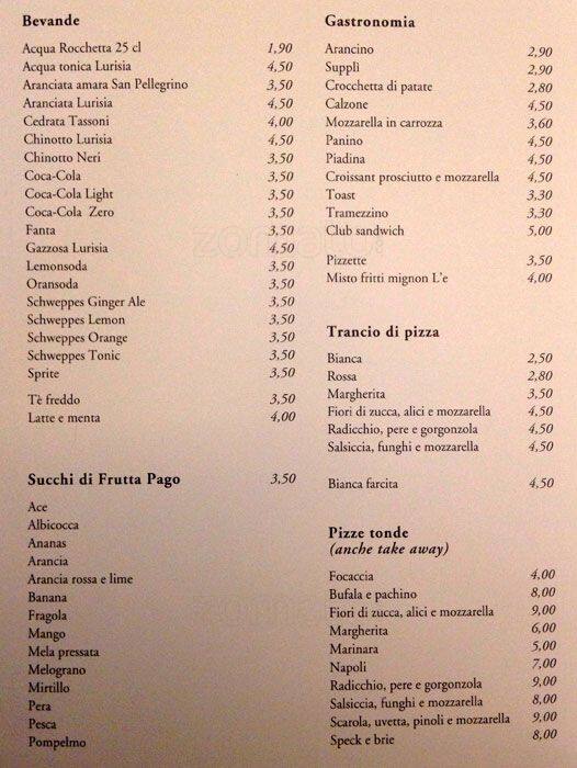 Menu di L'e 