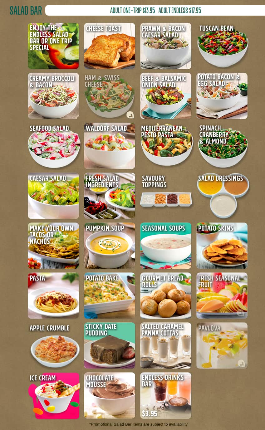 Sizzler Menu, Menu for Sizzler, Woodbine, Sydney - Urbanspoon/Zomato