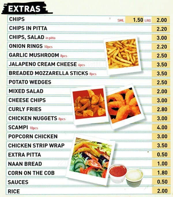 Menu at Express BBQ, London