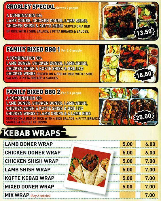 Menu at Express BBQ, London