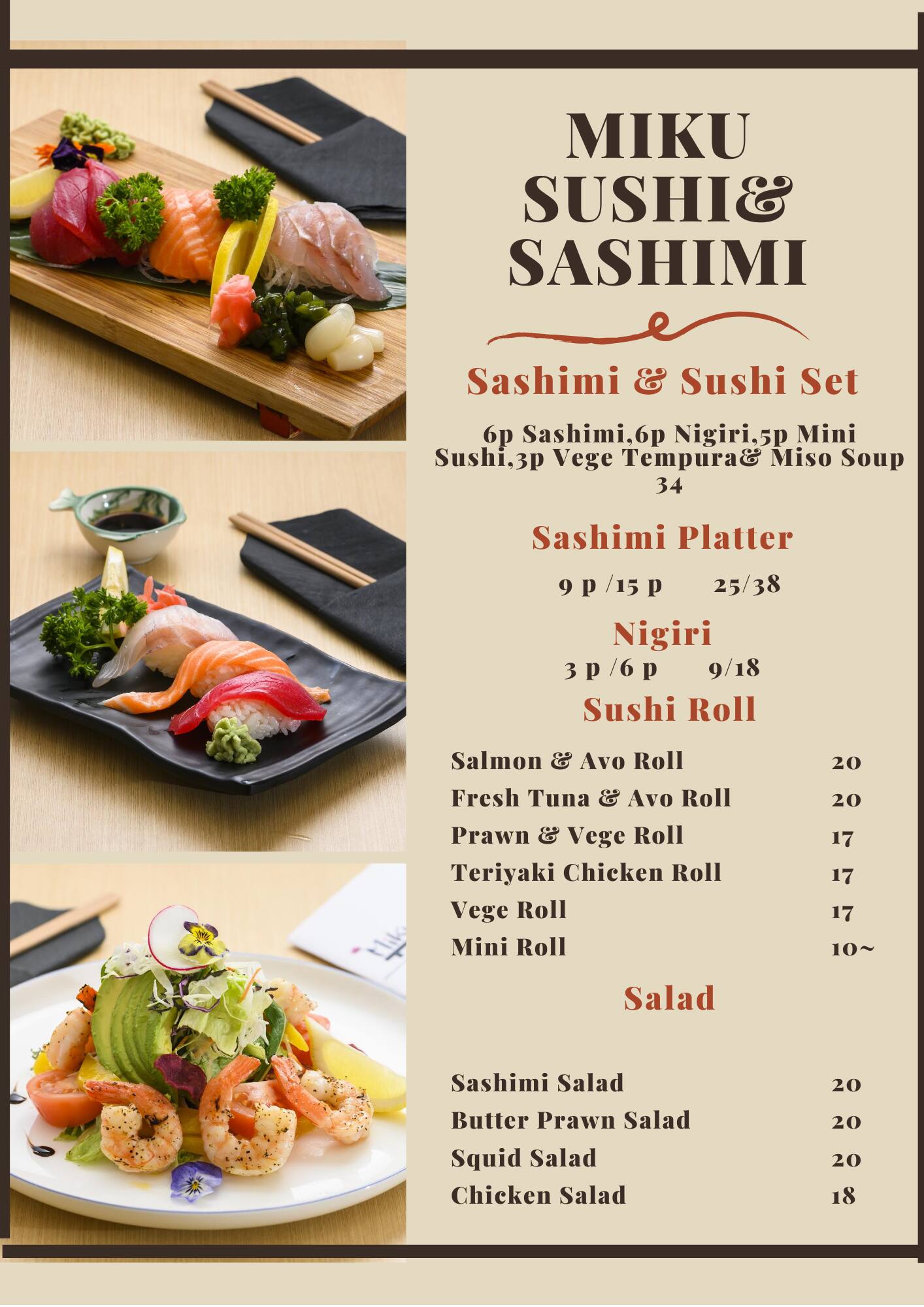 Miku menu