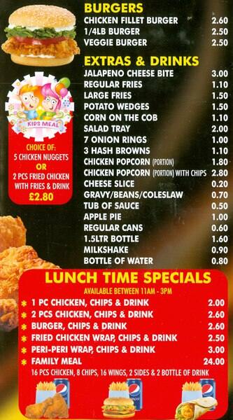 Habibi menu