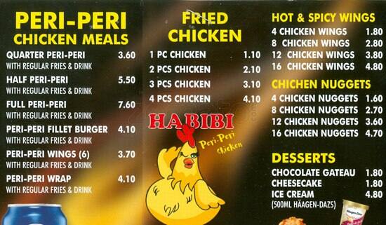 Habibi menu