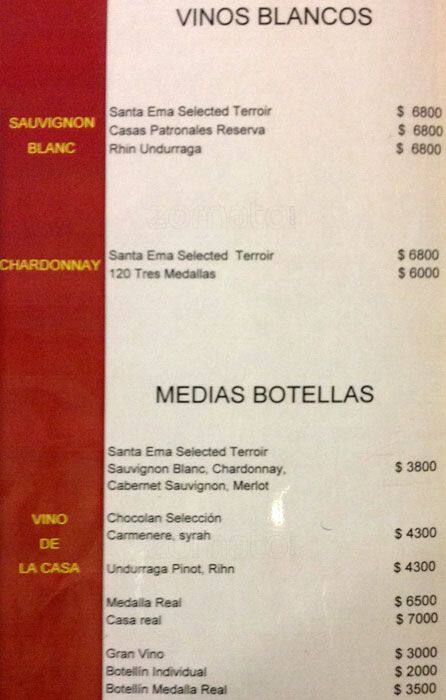 Mi Rancho menu