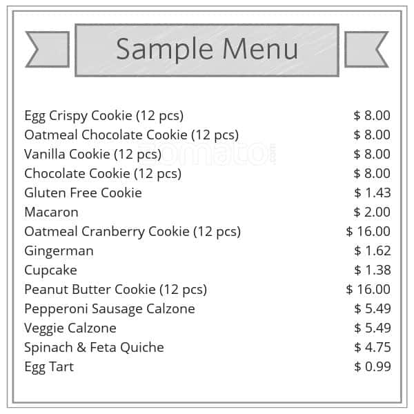 Oven Fresh Bakery Menu, Menu for Oven Fresh Bakery, UBC, Vancouver