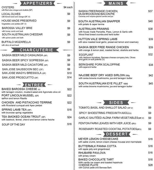 The Cellar Kitchen at Novotel Barossa Valley Menu Urbanspoon/Zomato