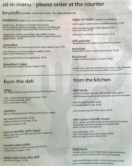 Broughton Delicatessen & Cafe Menu Zomato UK