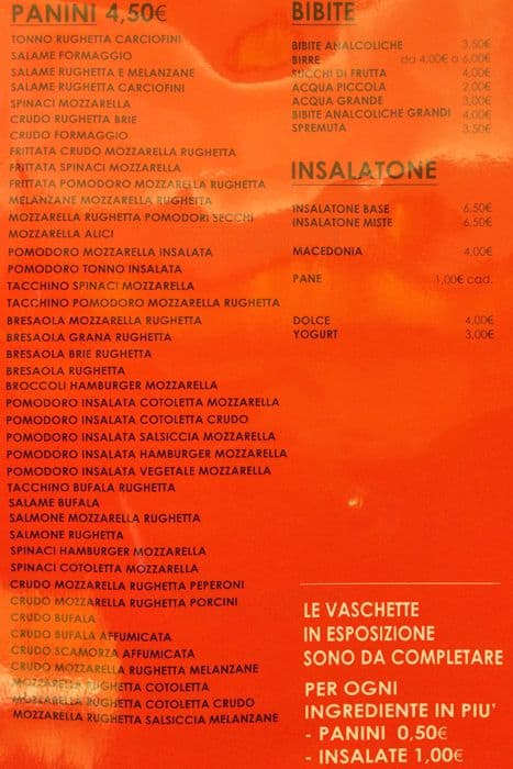 Menu di L'Insalatone 