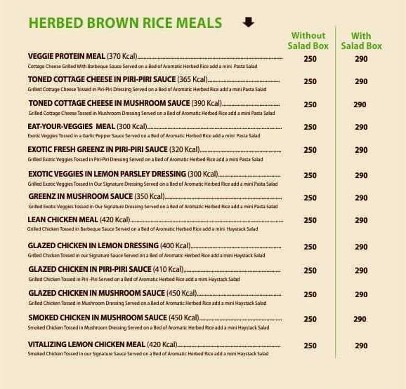 Greenzz-Meals & Salads menu