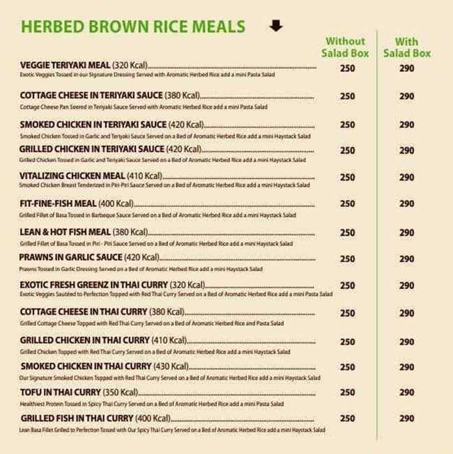 Greenzz-Meals & Salads menu