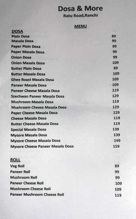 Oh ! KOLKATA menu