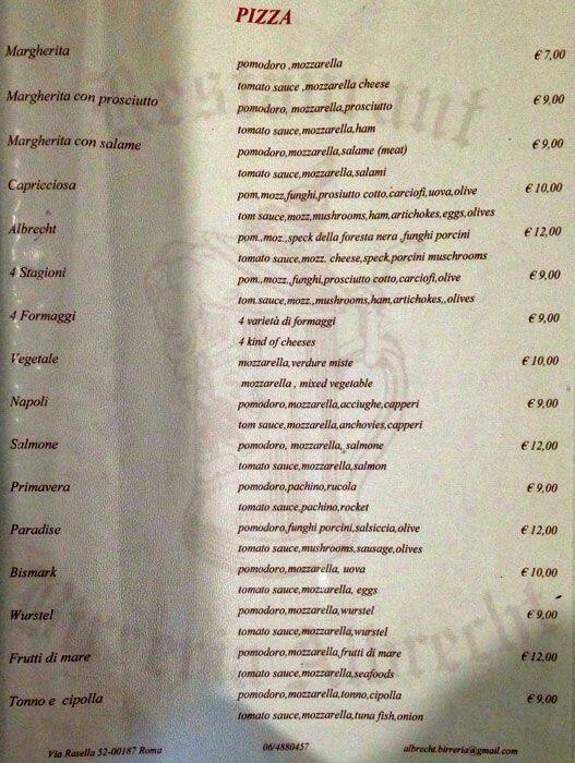 Menu di Albrecht 