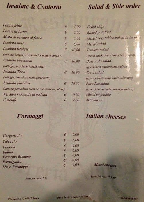 Menu di Albrecht 