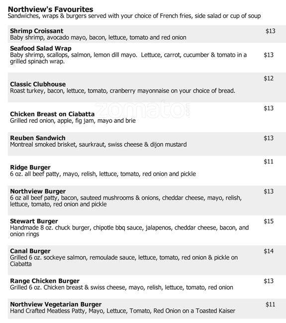 Duffey's Sports Grill at Northview Golf and Country Club меню
