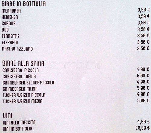 L' Altro Chiosco Speisekarte