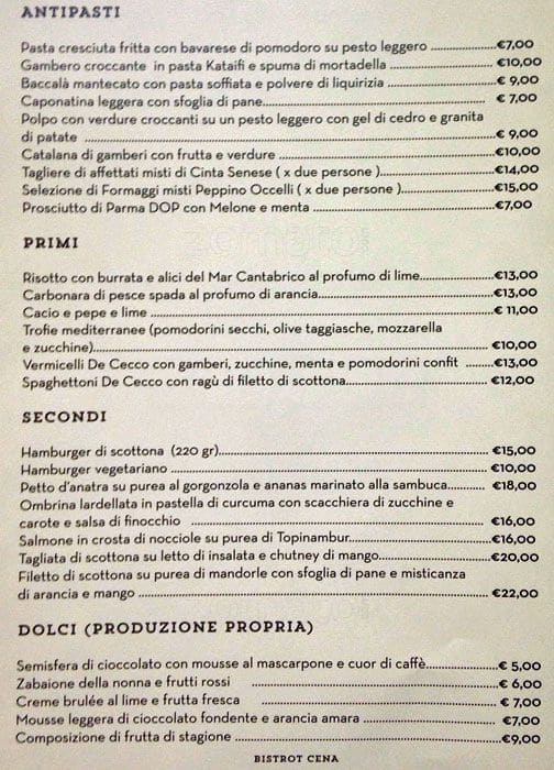 L'Altro Euclide a Roma: Foto del Menu con Prezzi - Zomato Italia