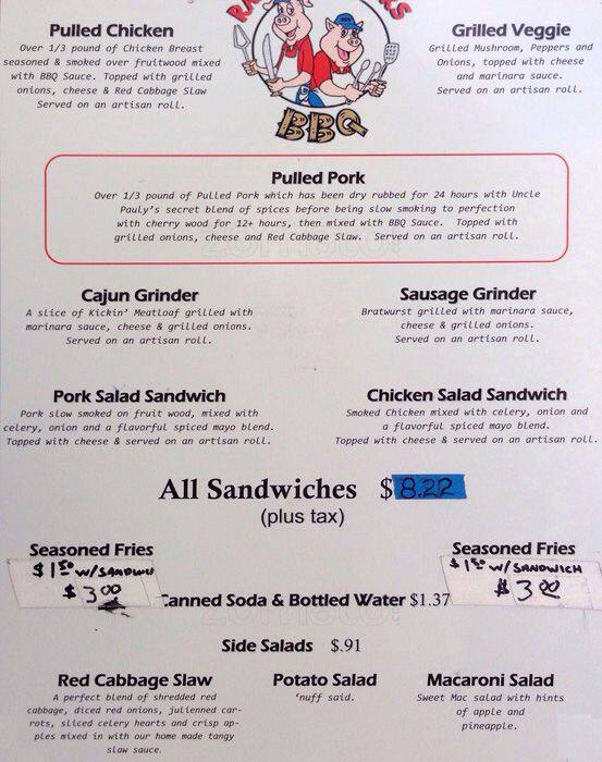 Raney Brothers BBQ Menu, Menu for Raney Brothers BBQ, Capitol Hill