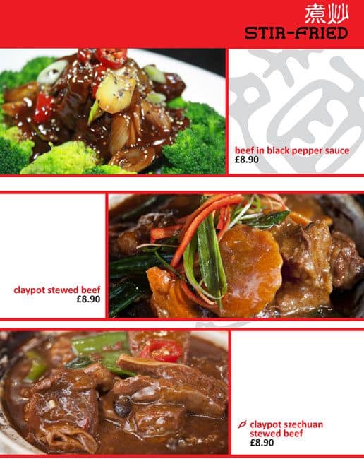 Menu at Duck & Noodle restaurant, London, 106 Queensway