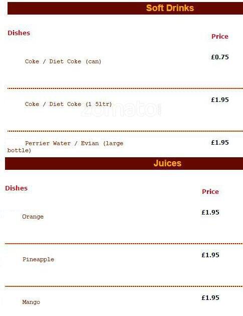 Desh menu