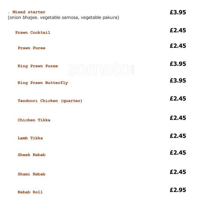 Desh menu