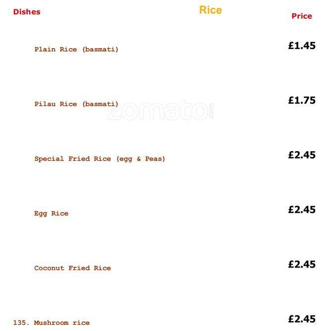 Desh menu