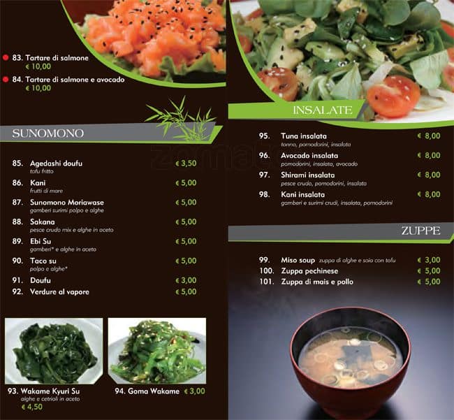 Menu di Arigatò 