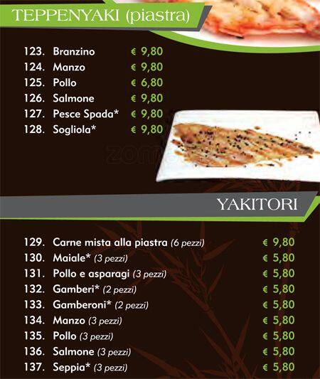 Menu di Arigatò 