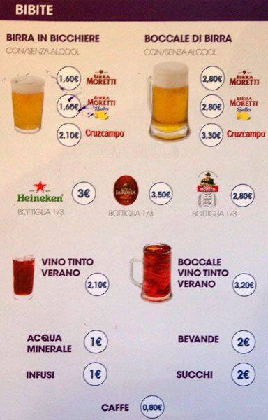 Menu di 100 Montaditos 