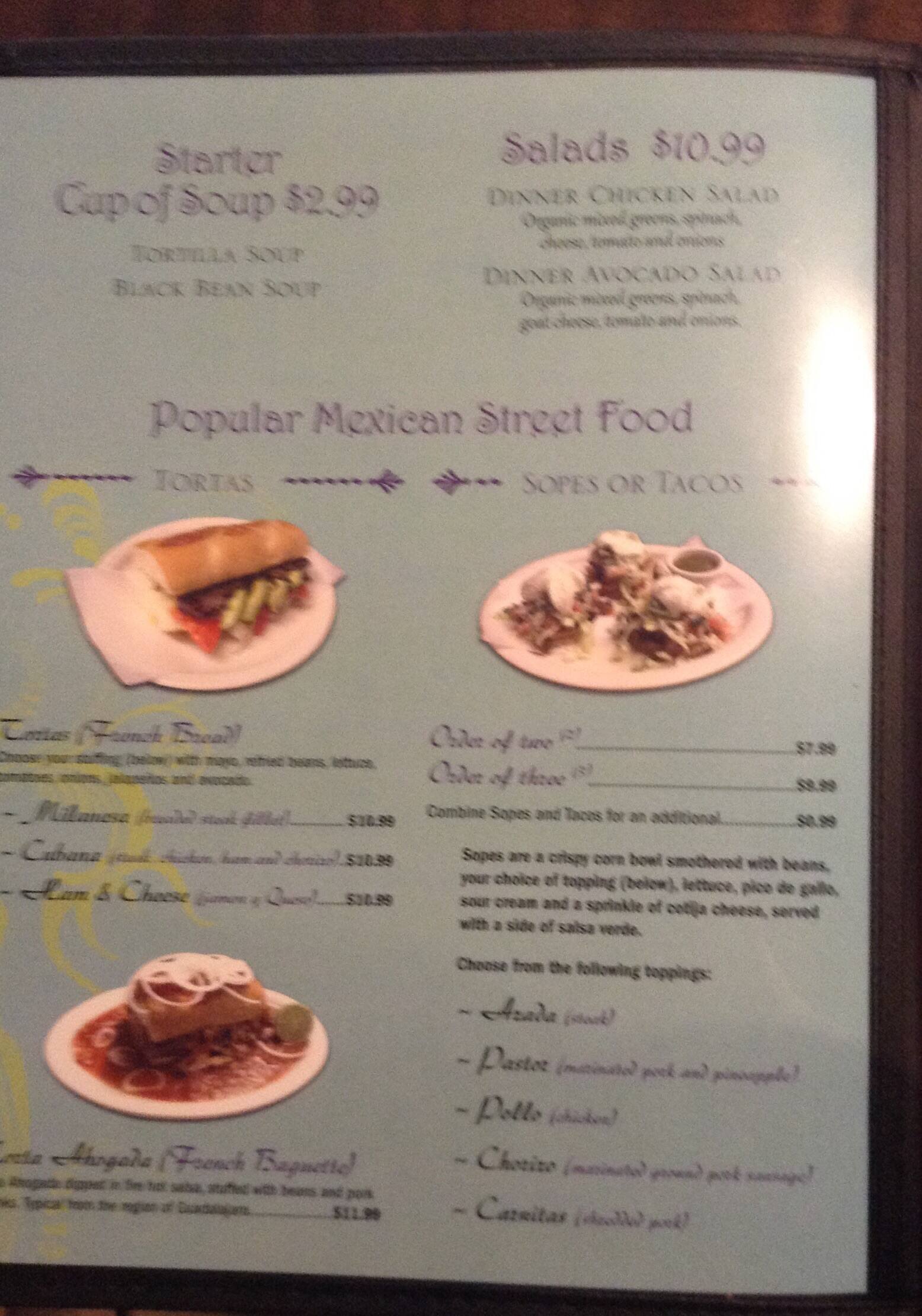 Menu at Monte De Rey Mexican Restaurant, Winston-Salem, Old Country Club Rd