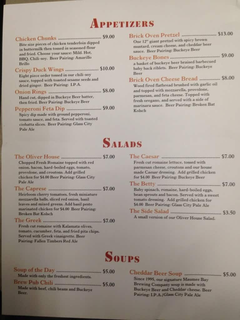 Maumee Bay Brewing Co Menu, Menu for Maumee Bay Brewing Co, Toledo