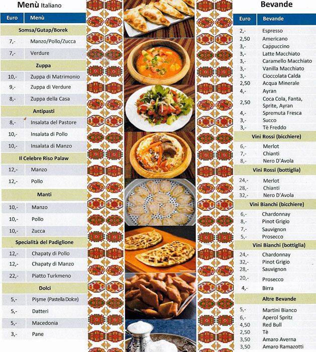 Menu di Ristorante Turkmenistan 